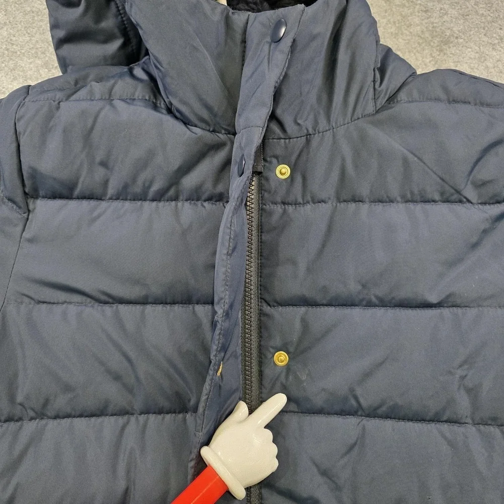 J.Crew Coat Womens XL Navy Blue Hooded Primaloft Insulated Parka Jacket AZ420‎